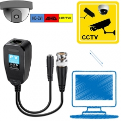 1CH Passive Power+Video Balun, AHD+CVI+TVI+CVBS