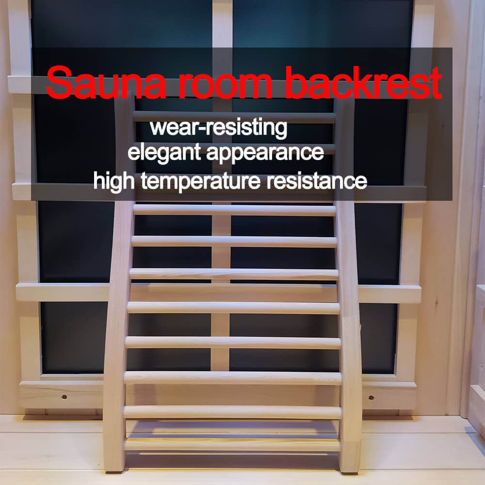 Xmatch Sauna Backrest, Natural Wood Hemlock, No Stains, Non-Toxic, 20.47"(W) x 12.99"(D) x 2.56"(H)