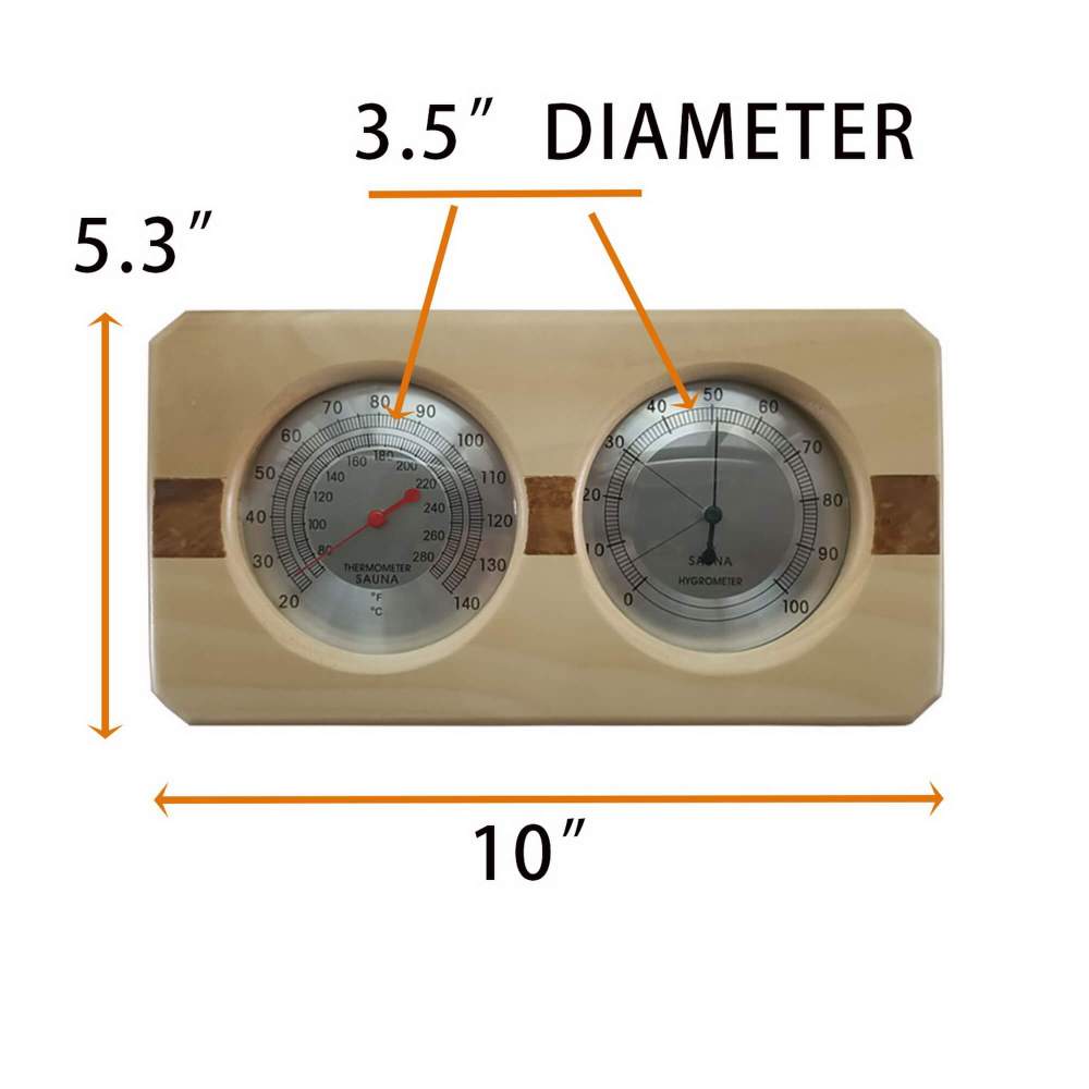 Xmatch Thermometer and Hygrometer Sauna Room 2 in 1 Indoor Humidity Temperature Measurement Sauna Home