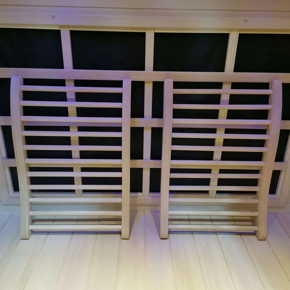 Xmatch Sauna Backrest, Natural Wood Hemlock, No Stains, Non-Toxic, 20.47"(W) x 12.99"(D) x 2.56"(H)