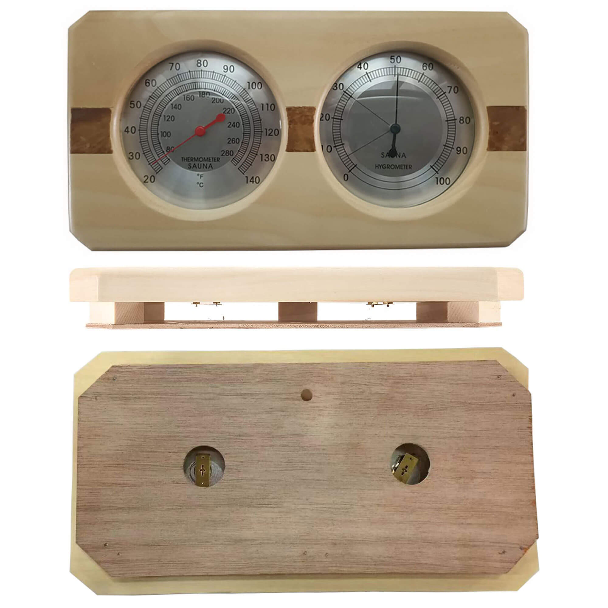 Xmatch Thermometer and Hygrometer Sauna Room 2 in 1 Indoor Humidity Temperature Measurement Sauna Home