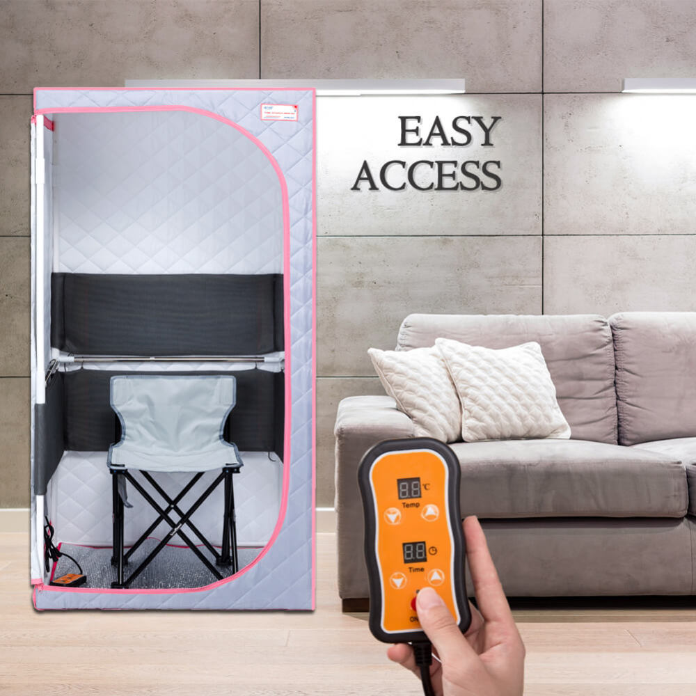 Xmatch Portable Far Infrared Sauna Tent, Full Size 700W, Max 60 Min Session Wire Controller (Infrared/Gray)