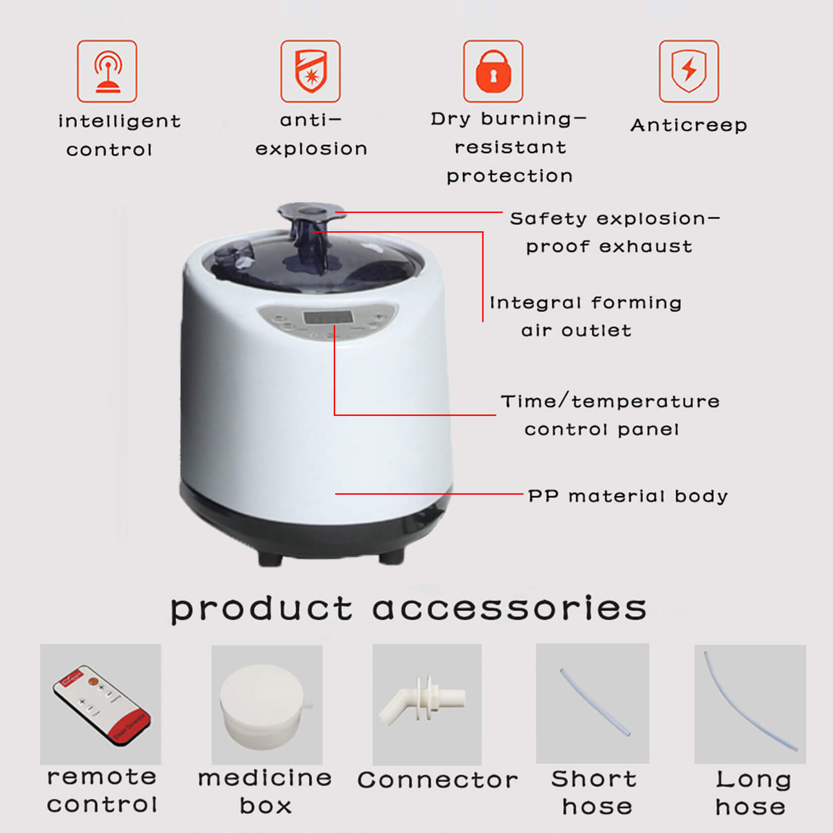 Xmatch Portable Steam Sauna Tent in Full Size with Rated Power 1000 W & 2L Steamer (Steam/Black)