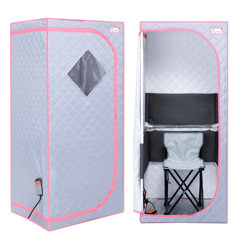 Xmatch Portable Far Infrared Sauna Tent, Full Size 700W, Max 60 Min Session Wire Controller (Infrared/Gray)