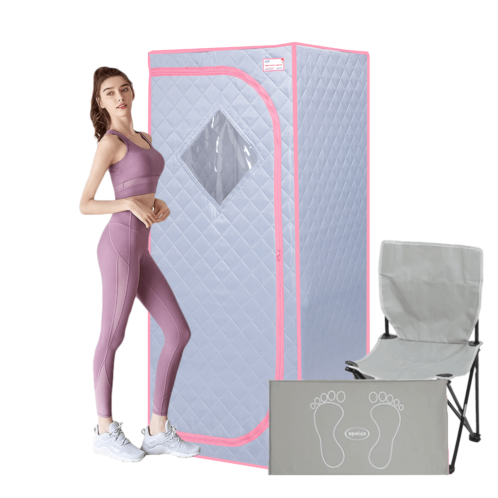 Xmatch Portable Far Infrared Sauna Tent, Full Size 700W, Max 60 Min Session Wire Controller (Infrared/Gray)