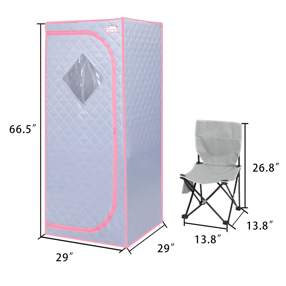 Xmatch Portable Far Infrared Sauna Tent, Full Size 700W, Max 60 Min Session Wire Controller (Infrared/Gray)