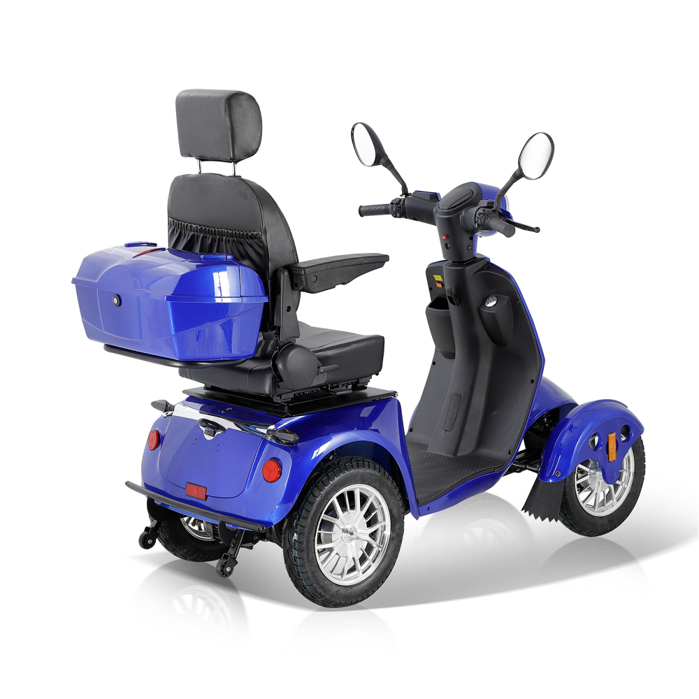 Mobility Scooter for Seniors & Adults, Heavy Duty 4-Wheel 3 Speed Medical Electric Powered Wheelchair Device 800W All Terrain, Elderly Rear Lockbox Adjustable Seat