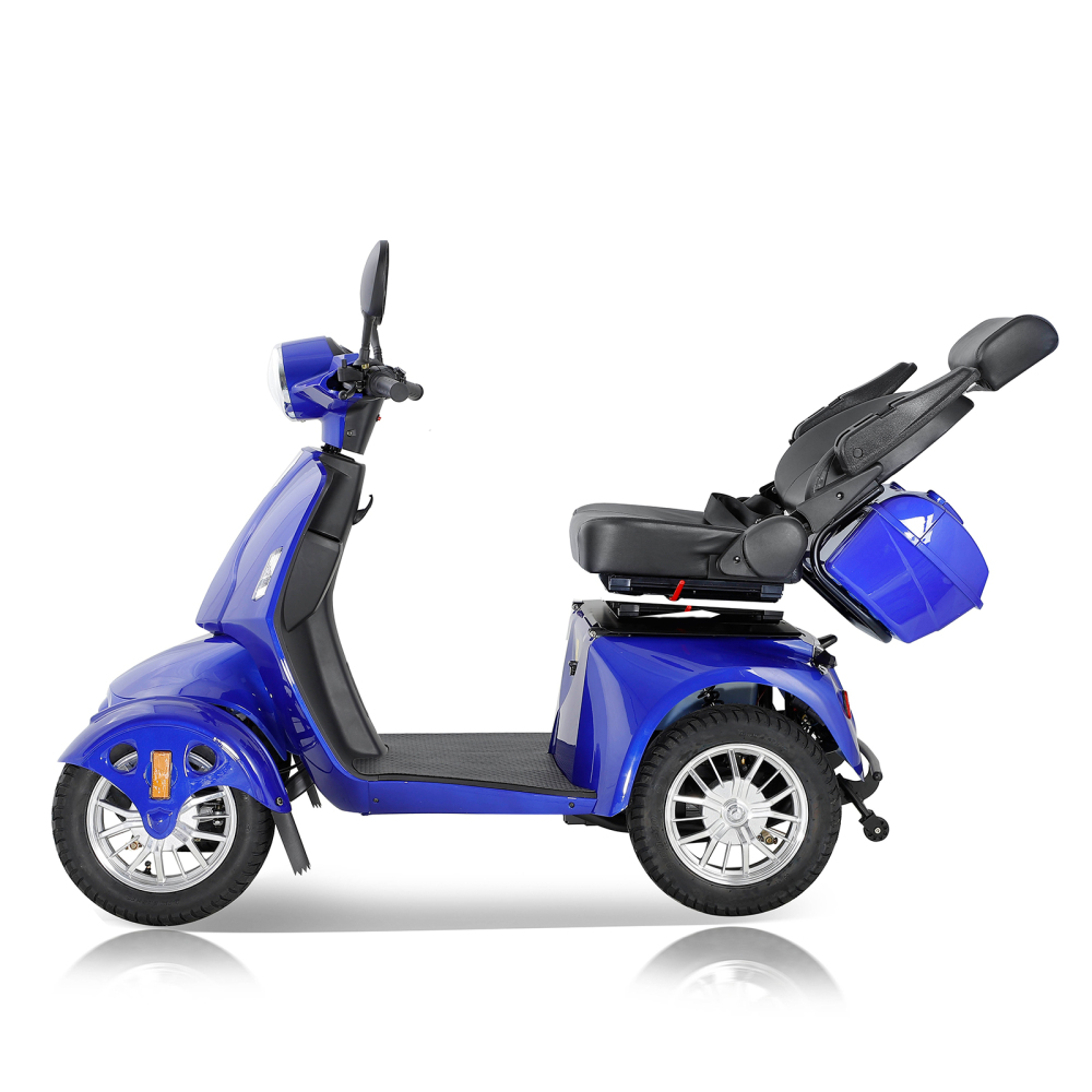 Mobility Scooter for Seniors & Adults, Heavy Duty 4-Wheel 3 Speed Medical Electric Powered Wheelchair Device 800W All Terrain, Elderly Rear Lockbox Adjustable Seat
