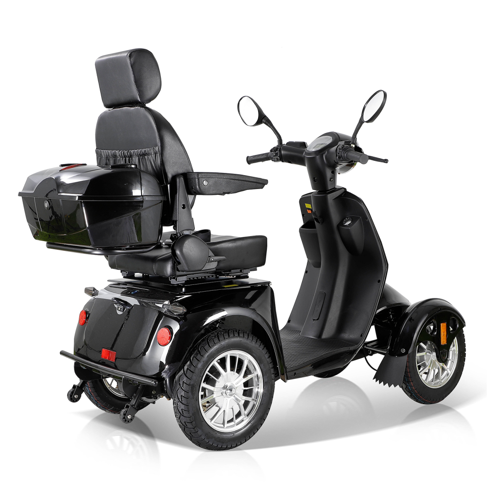 Mobility Scooters for Seniors & Adults, Heavy Duty 4-Wheel 3 Speed Medical Electric Powered Wheelchair Device 800W All Terrain, Elderly Rear Lockbox Adjustable Seat