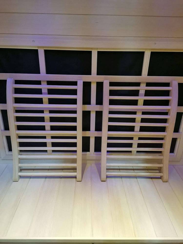 Xmatch Sauna Backrest, Natural Wood Hemlock Ergonomic S-shape Saunas Backrest 13"(W) x 20.5"(H)