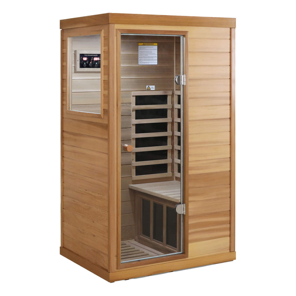 Xmatch Saunas 909Mini Far Infrared Sauna, Indoor Dry Sauna (Red Cedar, 1 Person Mini Size Right Door)