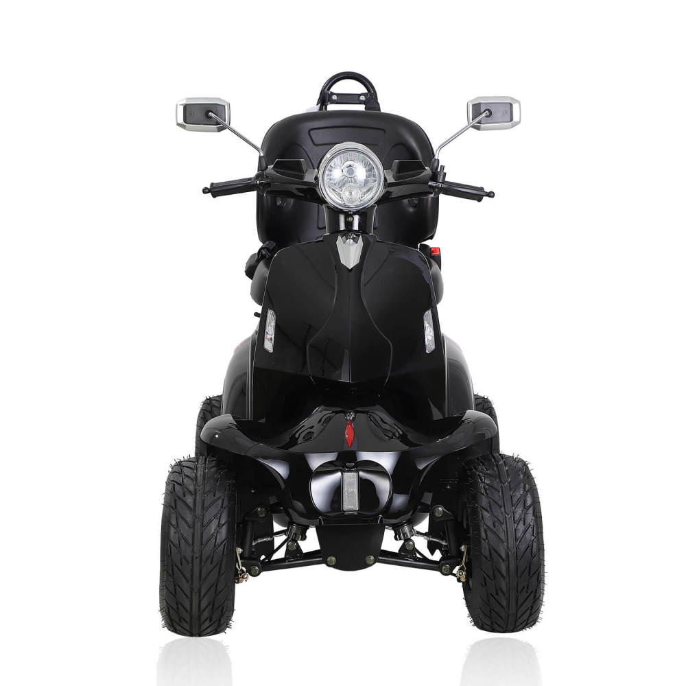Mobility Scooters for Seniors & Adults, Heavy Duty 4-Wheel 3-Speed Medical Electric Golf Mobility Scooter Battery Powered with Rear Lock Box & Golf Cart Rack Adjustable Seat