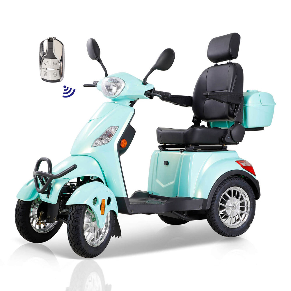 Xmatch Mobility Scooters for Adults & Seniors, Heavy Duty 4-Wheel 3 Speed Medical Electric Powered Device 800W All Terrain, Elderly w/Rear Lockbox & Adjustable Seat ( Type 3 Black)