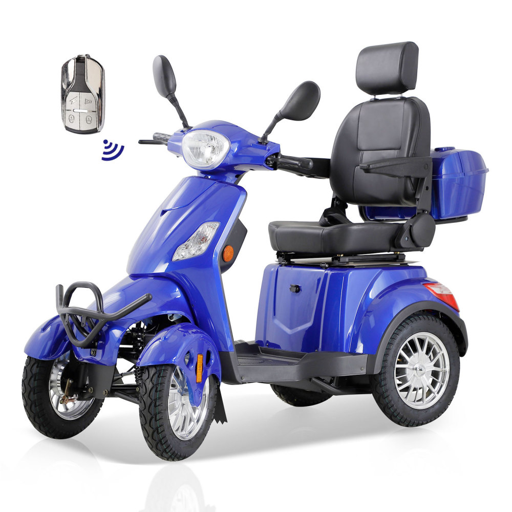 Xmatch Mobility Scooters for Adults & Seniors, Heavy Duty 4-Wheel 3 Speed Medical Electric Powered Device 800W All Terrain, Elderly w/Rear Lockbox & Adjustable Seat ( Type 3 Black)