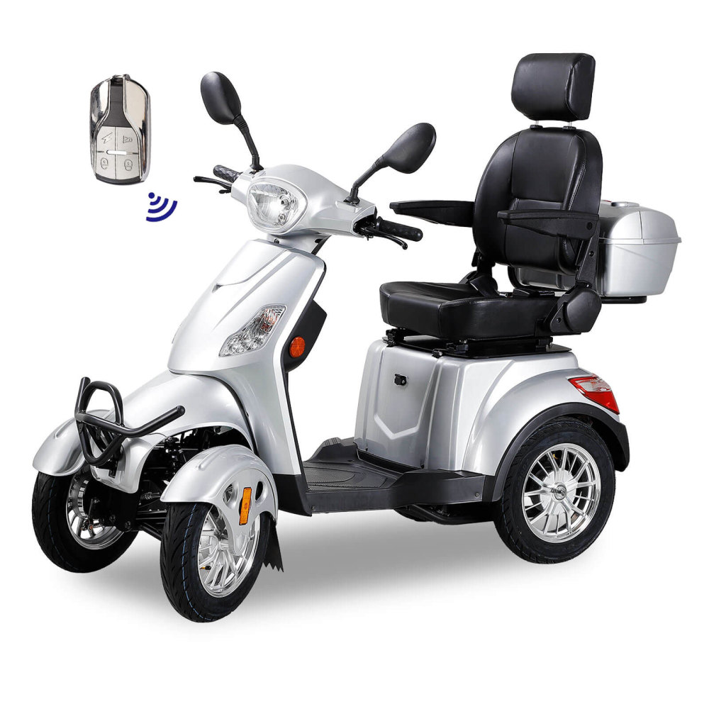 Xmatch Mobility Scooters for Adults & Seniors, Heavy Duty 4-Wheel 3 Speed Medical Electric Powered Device 800W All Terrain, Elderly w/Rear Lockbox & Adjustable Seat ( Type 3 Black)