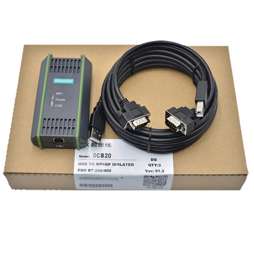 PLC Programming Cable 6ES7972-0CB20-0XA0 For S7-200/300/400 USB-MPI Isolated MPI/PPI/DP/PROFIBUS USB-MPI Adapter