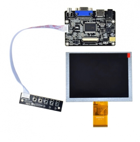 ZJ050NA-08C 5inch 640x480 LCD Display with VGA HDMI AV LCD Controller Board