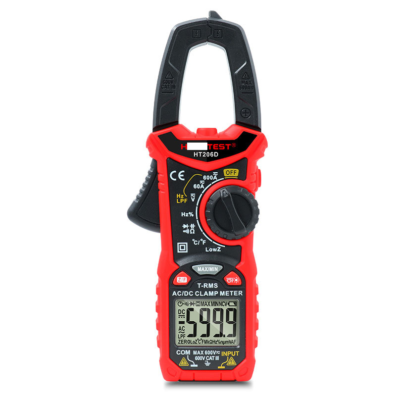 HT206D 600A AC/DC Digital Clamp Meter for Measuring AC/DC Voltage AC/DC ...