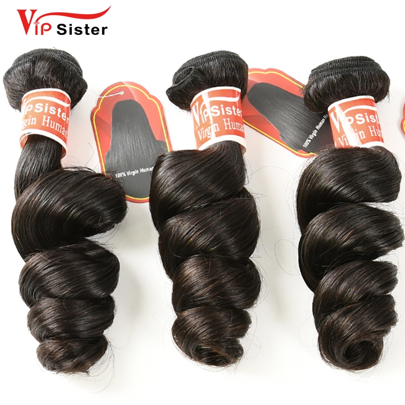 #1b Malaysian Raw  Hair Weft loose wave