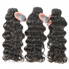 #1b Virgin Brazilian Human Hair Weft indian wavy