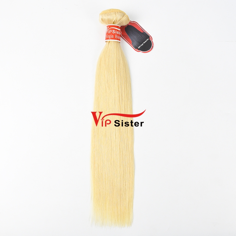#613 Blonde European Virgin  Hair Weft Straight