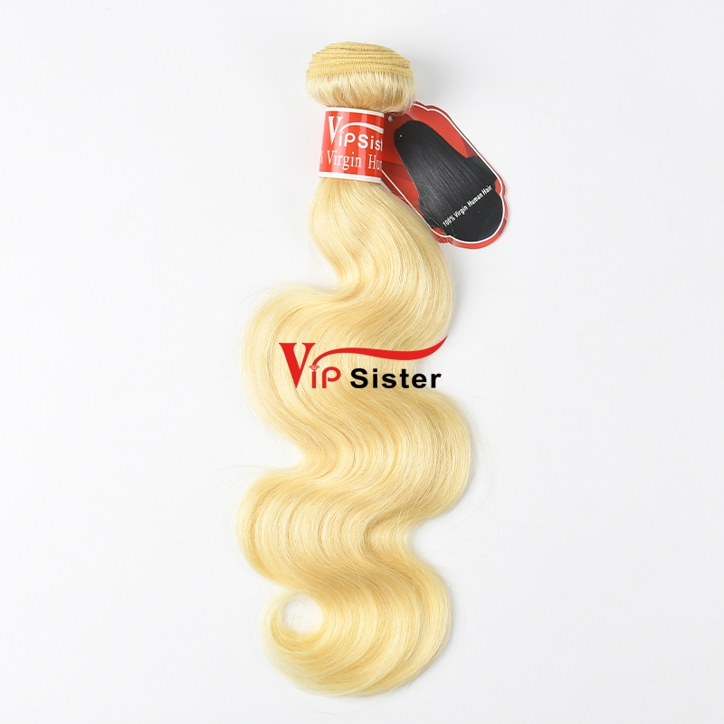 #613 Blonde European Virgin  Hair Weft body wave