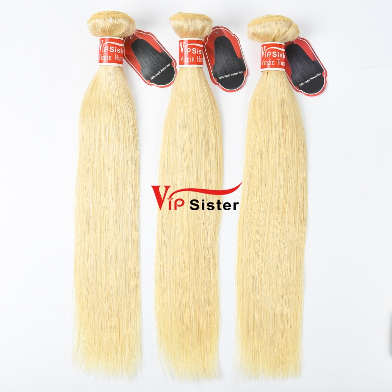 #613 Blonde Virgin European Human Hair Weft Straight