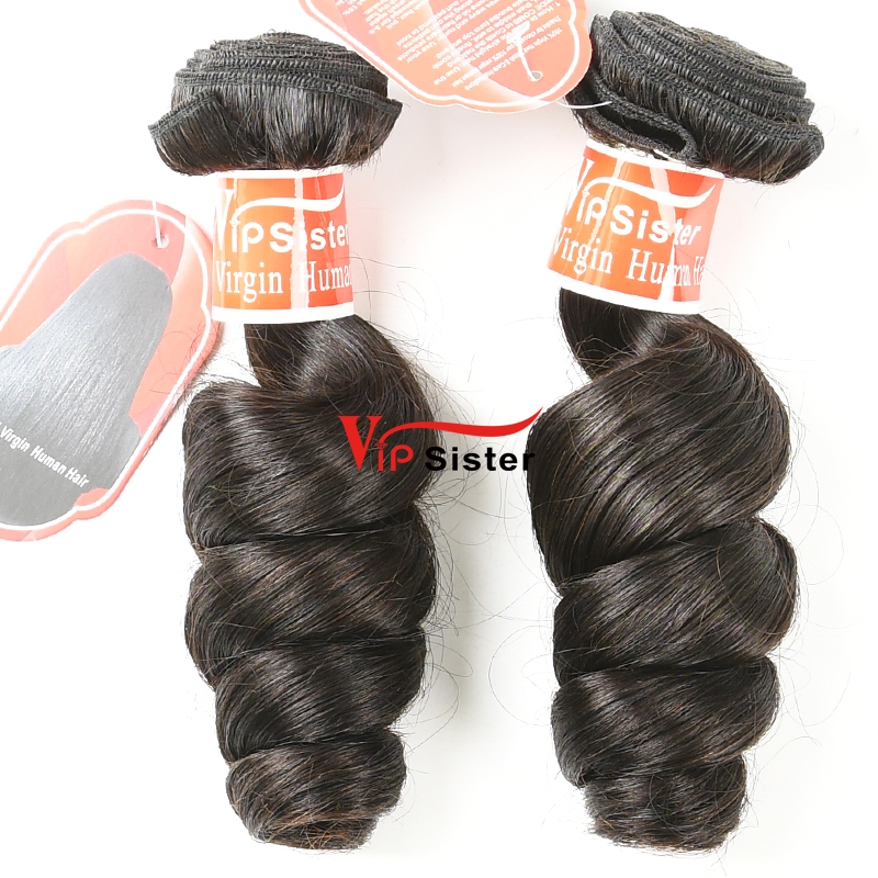 #1b Virgin Indian Hair Weft loose wave