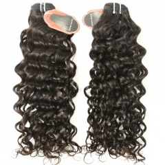 #1b Virgin Peruvian Hair Weft italy curly