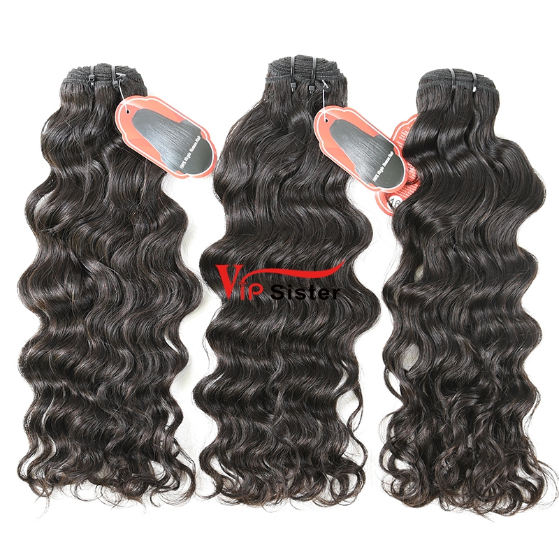 #1b Virgin Indian Human Hair Weft indian wavy