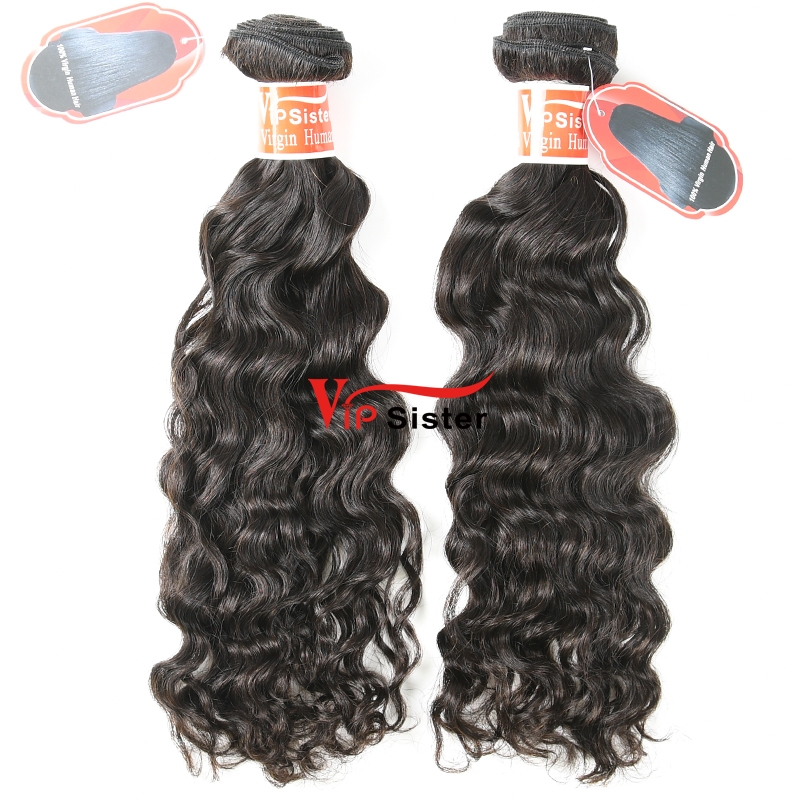 #1b Virgin Indian Hair Weft indian curly