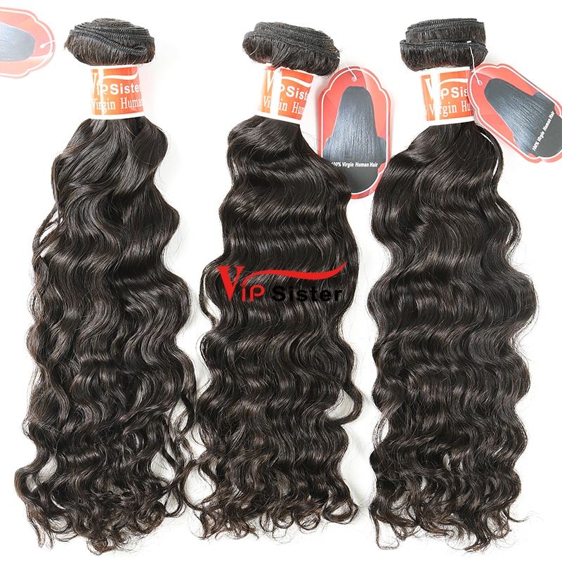 #1b Virgin Malaysian Human Hair Weft indian curly