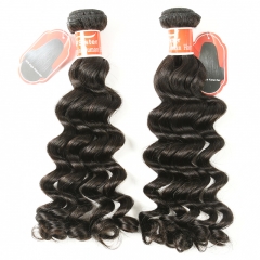 #1b Virgin Indian Hair Weft deep wave