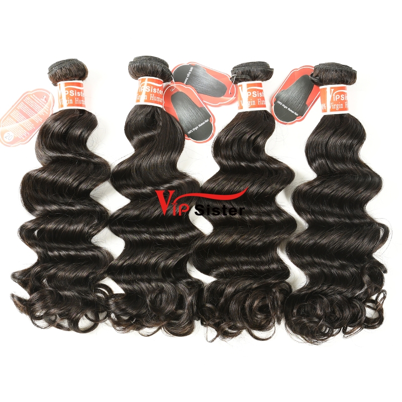 #1b Malaysian Virgin Human Hair Weft ocean wave