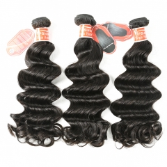 #1b Virgin Peruvian Human Hair Weft ocean wave