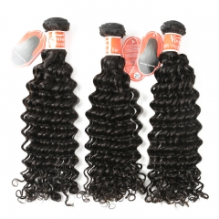 #1b Virgin Peruvian Human Hair Weft deep curly