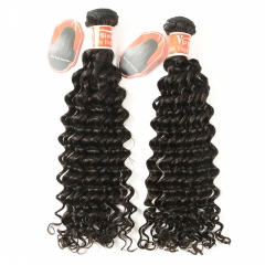 #1b Virgin Peruvian Hair Weft deep curly