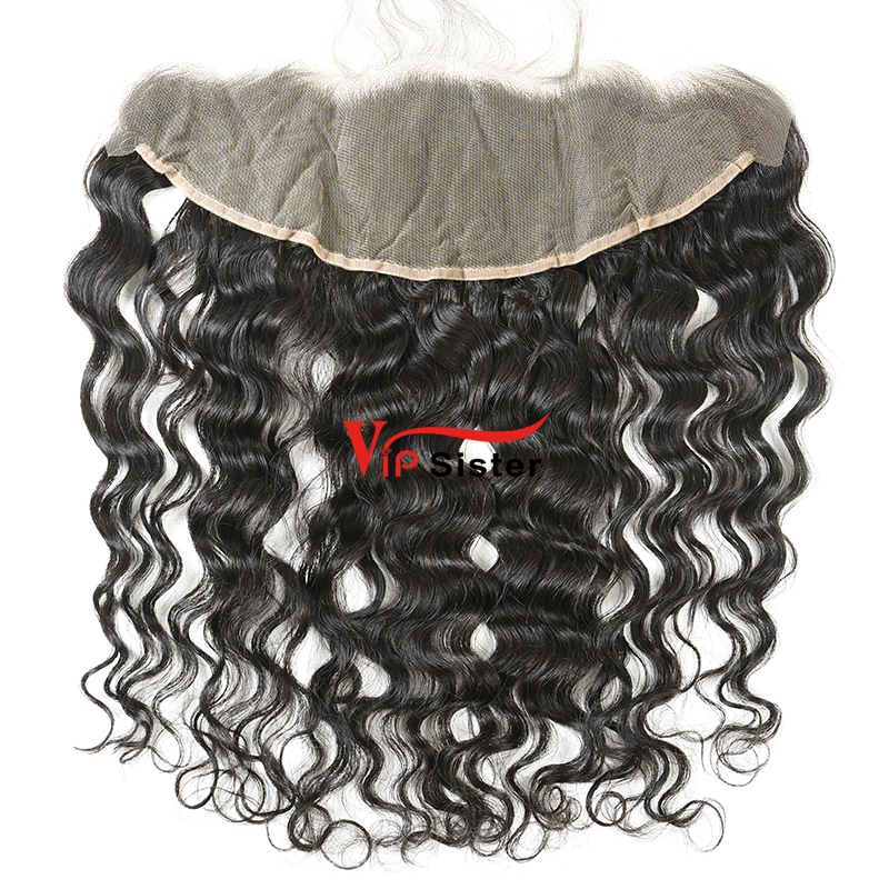 #1b Brazilian Raw Human Hair 13x4 Lace Frontal Indian Wavy