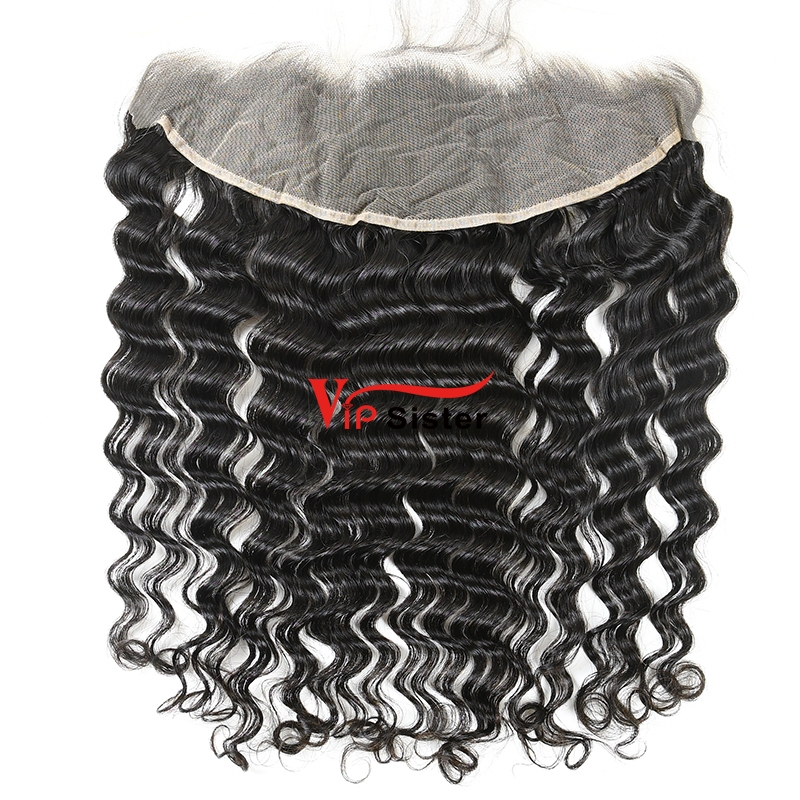 #1b Raw Indian Hair 13x4 Lace Frontal Indian Curly