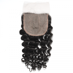 NEW!5D Virgin Human Hair Deep Wave 5x5  Lace Closure