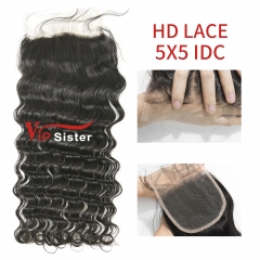 HD Lace Virgin Human Hair Indian Curly 5x5 Lace Closure