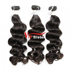 #1b Brazilian Virgin Human Hair Weft with 4x4 Closure Ocean Wave
