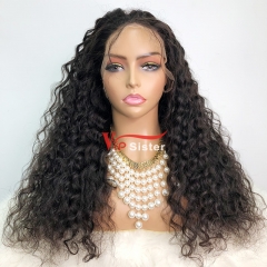 #1b Brazilian Raw Human Hair Transparent Lace 13x4 Frontal wig indian curly