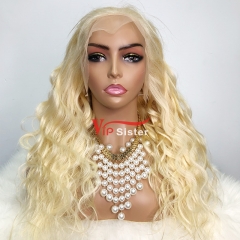 #613 Blonde European Virgin Human Hair Transparent 13x4 Frontal Wig body wave