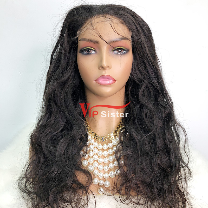 #1b Brazilian Virgin Human Hair Transparent 5x5 closure wig Body Wave