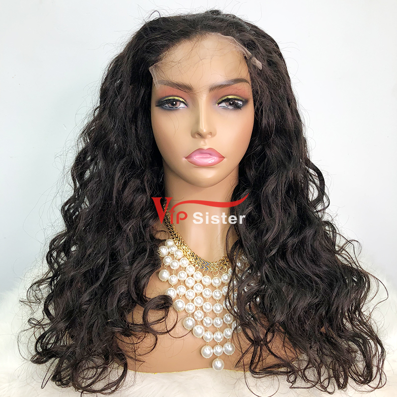 Natural #1b Brazilian Virgin Human Hair 5x5 Swiss HD wig OceanWave