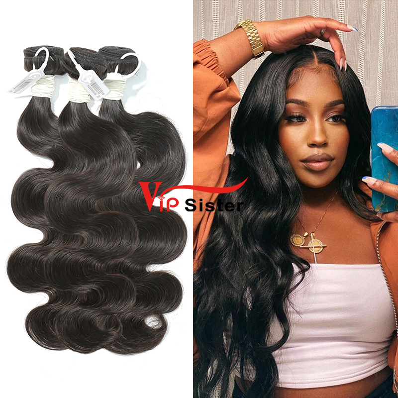 #1b Indian Virgin Human Hair Weft body wave