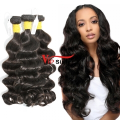 #1b Indian Raw Human Hair Weft ocean wave