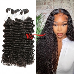 #1b Virgin Malaysian Hair Weft deep curly