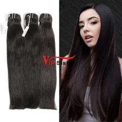 #1b Indian Virgin Human Hair Weft Straight